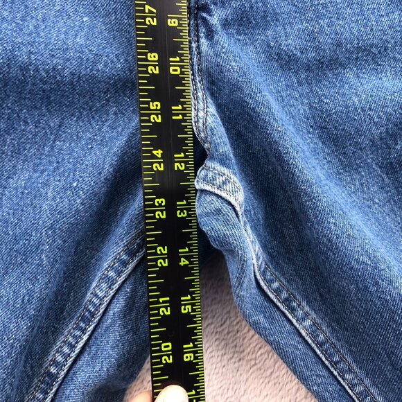 Lands End Womens Jeans Size 14 Blue Denim Straight Leg Casual High Rise Classic - Picture 6 of 14